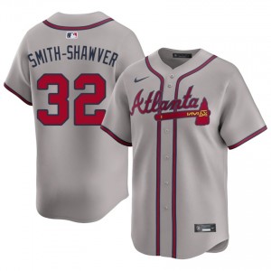 Men's ATL AJ Smith-Shawver #32 Gray Player Jerseys 235506-102