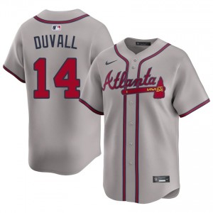 Men Braves Country Adam Duvall #14 Gray Player Jerseys 617466-879