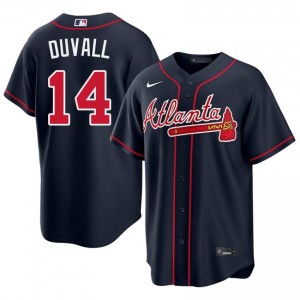 Men's ATL Bravos Adam Duvall #14 Navy 2026 Jerseys 111146-594