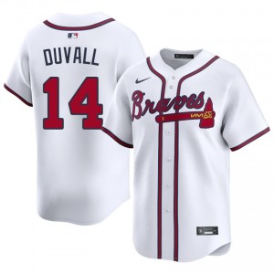 Men's Braves Adam Duvall #14 White MLB Jerseys 440603-845