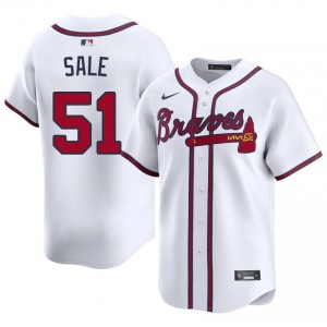 Men's ATL Bravos Chris Sale #51 White New Jerseys 211764-284