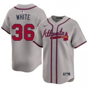 Men's Atlanta Bravos Eli White #36 Gray 2026-27 Jersey 199833-229