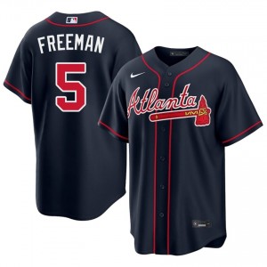 Men's Braves Freddie Freeman #5 Navy 2026 Jersey 289830-221