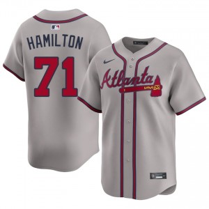 Men ATL Braves Ian Hamilton #71 Gray MLB Jerseys 667642-487