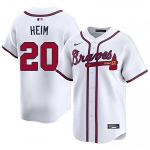 Mens Braves Jonah Heim #20 White Player Jerseys 715040-690