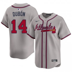 Mens ATL Braves Mauricio Dubon #14 Gray Popular Jerseys 777083-818
