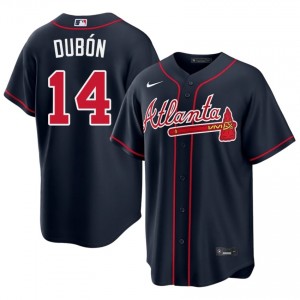 Men's Braves Mauricio Dubon #14 Navy Limited Jerseys 150767-199