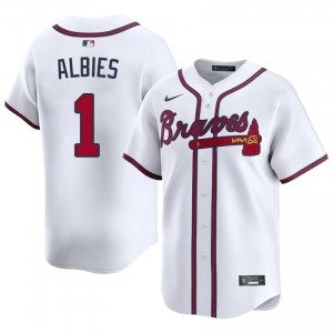 Mens Braves Country Ozzie Albies #1 White Popular Jersey 337175-853