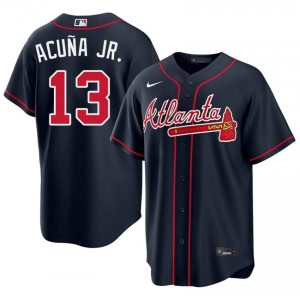 Men Braves Country Ronald Acuna Jr. #13 Navy 2026-27 Jersey 328047-997