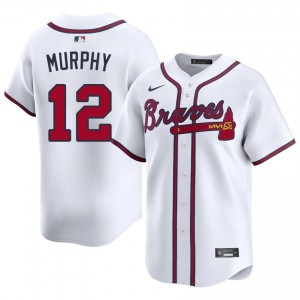 Men ATL Bravos Sean Murphy #12 White MLB Jerseys 373833-323