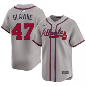 Men ATL Tom Glavine #47 Gray MLB Jerseys 815933-982