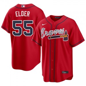 Mens Braves Bryce Elder #55 Red 2026-27 Jersey 949025-410