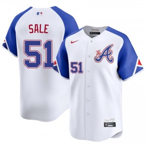 Men's ATL Chris Sale #51 City Connect White Stitched Jerseys 569141-594