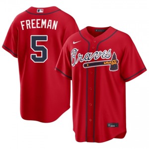 Mens Braves Country Freddie Freeman #5 Red Limited Jersey 511719-864