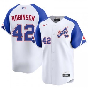 Mens ATL Bravos Jackie Robinson #42 City Connect White 2026 Jersey 550319-584