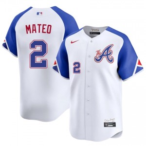 Men Atlanta Braves Jorge Mateo #2 City Connect White Authentic Jersey 430605-185