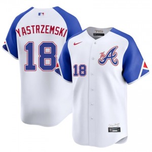 Men Braves Mike Yastrzemski #18 City Connect White Game Jersey 197726-326