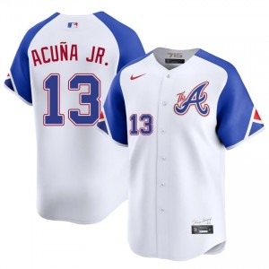 Mens Atlanta Braves Ronald Acuna Jr. #13 City Connect White 2026-27 Jersey 292804-358