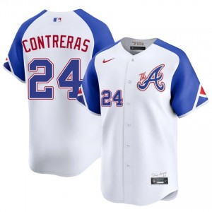 Men's Atlanta Braves William Contreras #24 City Connect White Replica Jersey 403827-901