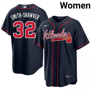 Womens Braves Country AJ Smith-Shawver #32 Navy MLB Jersey 449301-177