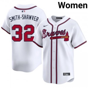 Women's Bravos AJ Smith-Shawver #32 White Player Jersey 752541-446