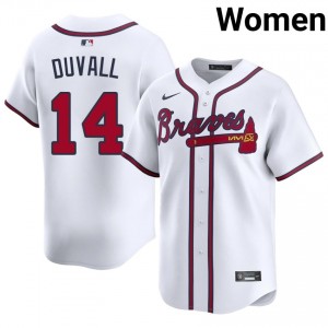 Womens Braves Country Adam Duvall #14 White New Jersey 333192-412