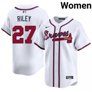 Womens Atlanta Braves Austin Riley #27 White Player Jersey 251496-651