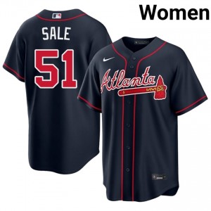 Women's ATL Bravos Chris Sale #51 Navy New Jersey 518480-328