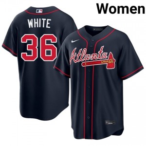 Women ATL Bravos Eli White #36 Navy New Jersey 401191-344