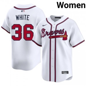 Women's ATL Eli White #36 White Replica Jerseys 228607-417
