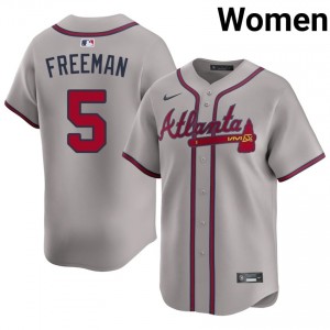 Womens ATL Freddie Freeman #5 Gray Limited Jersey 627993-154