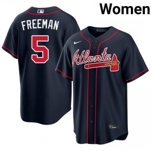Women's Atlanta Bravos Freddie Freeman #5 Navy 2026 Jerseys 710933-967
