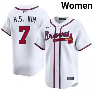 Women ATL Ha-Seong Kim #7 White Official Jerseys 920189-216