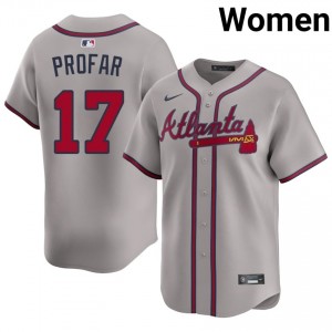 Women ATL Jurickson Profar #17 Gray New Jersey 249141-560