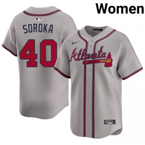 Women's ATL Mike Soroka #40 Gray 2026-27 Jersey 233191-749