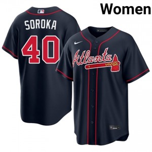 Women Braves Country Mike Soroka #40 Navy 2026-27 Jerseys 508451-130