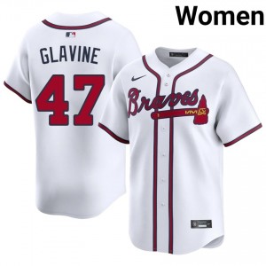 Women Atlanta Bravos Tom Glavine #47 White 2026-27 Jerseys 943789-329
