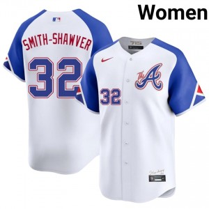Women Atlanta Bravos AJ Smith-Shawver #32 City Connect White Authentic Jerseys 228732-710