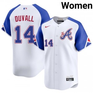 Women's Bravos Adam Duvall #14 City Connect White Player Jersey 209250-580