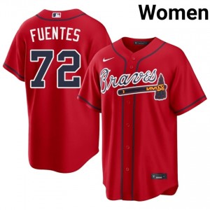 Women Atlanta Bravos Didier Fuentes #72 Red Replica Jerseys 402506-462