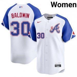 Women's Atlanta Braves Drake Baldwin #30 City Connect White Player Jersey 610443-387