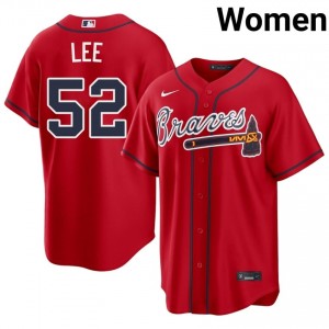 Women's Bravos Dylan Lee #52 Red Official Jerseys 891023-315