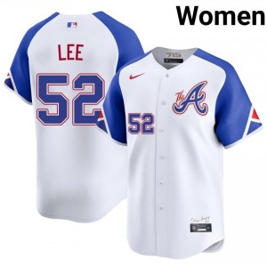 Women's Braves Country Dylan Lee #52 City Connect White Player Jerseys 346315-679