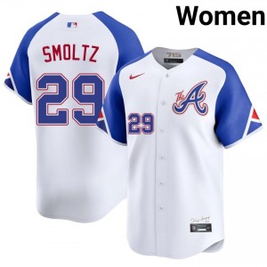 Women ATL Bravos John Smoltz #29 City Connect White Embroidery Jerseys 948113-105