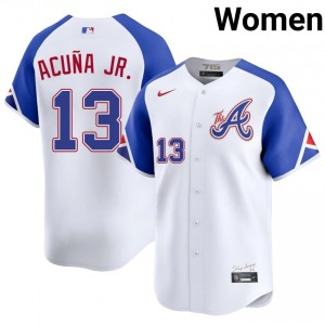 Women ATL Ronald Acuna Jr. #13 City Connect White 2026 Jersey 937237-198