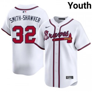 Youth Bravos AJ Smith-Shawver #32 White Replica Jersey 844304-901