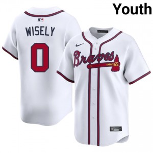 Youth Braves Country Brett Wisely #0 White 2026 Jerseys 867709-308