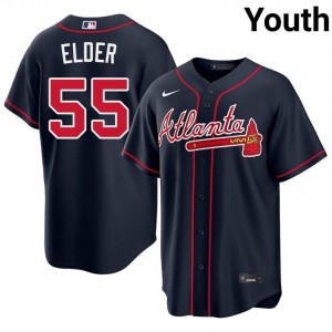 Youth ATL Braves Bryce Elder #55 Navy 2026-27 Jersey 974174-964