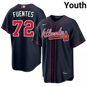 Youth Braves Country Didier Fuentes #72 Navy 2026 Jersey 142005-493