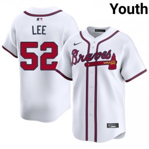 Youth ATL Braves Dylan Lee #52 White 2026-27 Jersey 396654-281